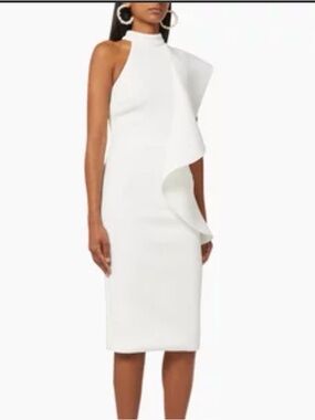 Lavish Alice - High Neck Frill Scuba Midi Dress - NWT - Size US 6
